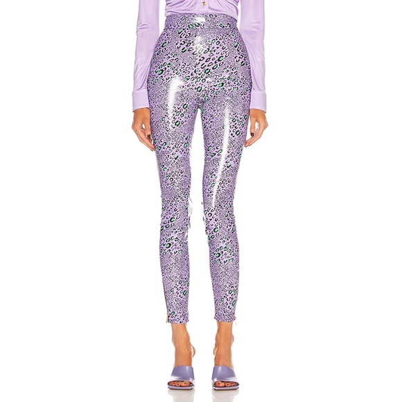 Versace Pants - SOLD🚫AUTHENTIC NWOT Versace Purple Leopard Pants IT36